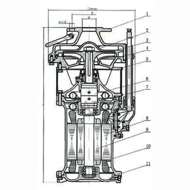 QY油浸式潛水排污泵結構圖